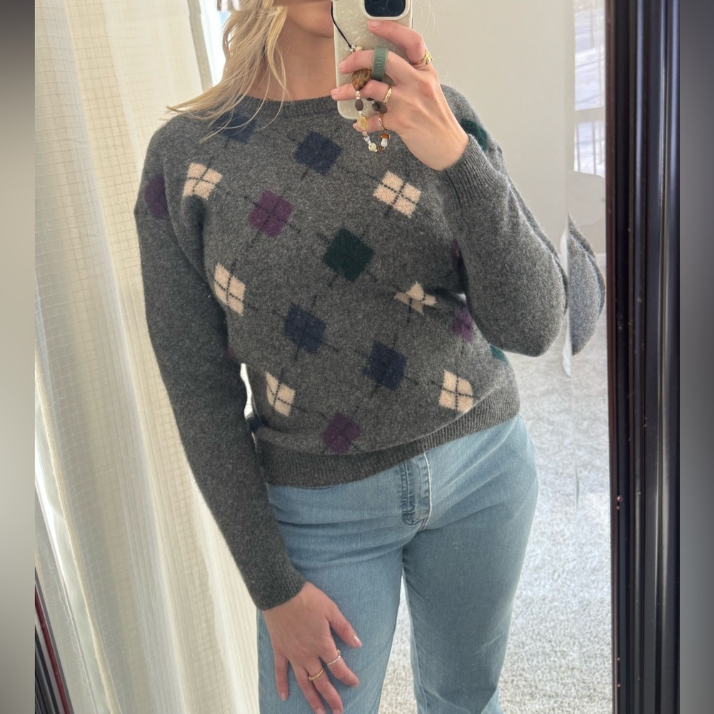 John Ashford Multicolor Argyle Sweater